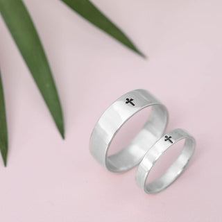 Silver Cross Christian Ring