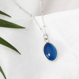 Blue Onyx Gemstone Necklace