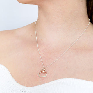 Heart Necklace with Pearl