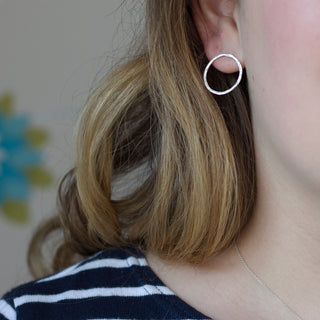 Large Open Circle Earrings