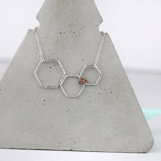 Statement Silver Bee Necklace