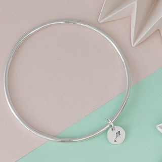 Sterling Silver Bangle with Kite Charm