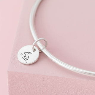 Sterling Silver Bangle with Sailing Boat Charm